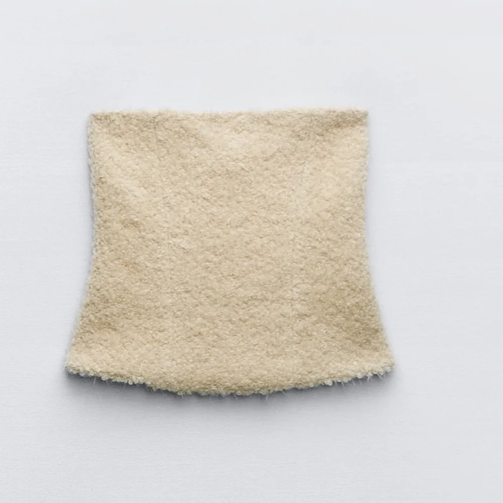 Zara NWT structured fuzzy / furry strapless tube top - Picture 8 of 8